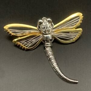 Vintage Dragonfly Pendant Brooch Pin